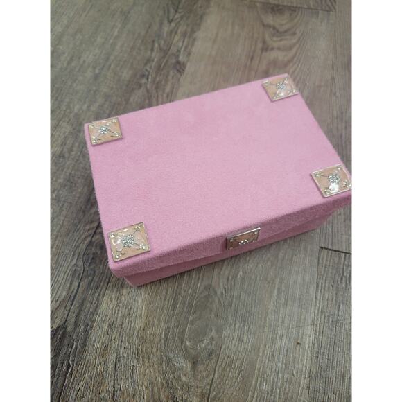 Mary Kay Pink and silver bracelet Stretch New in Velour Pink Box - Picture 2 of 6